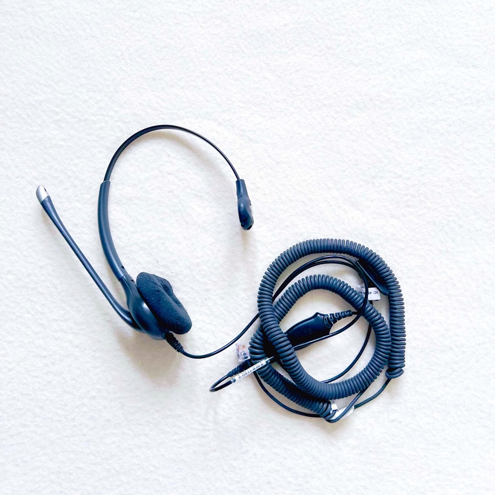 Plantronics SupraPlus Wideband Wired On Ear Headset Headphones Black Grey Office